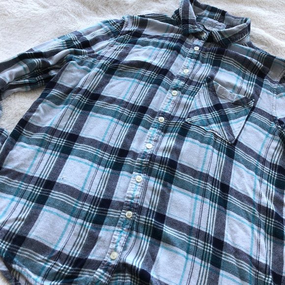 🏄3 for $15🏄 Light Blue Flannel Shirt - Picture 5 of 8